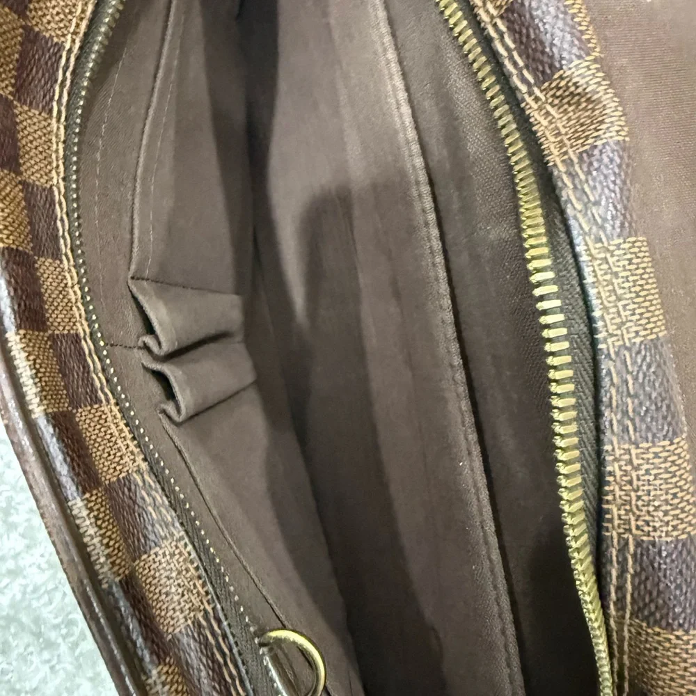 Louis Vuitton Ebene Dark Brown Checkered Messenger Bag